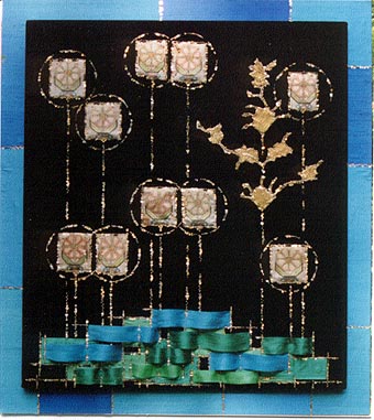 Wiese, Bach und Pusteblumen 95 x 85 cm